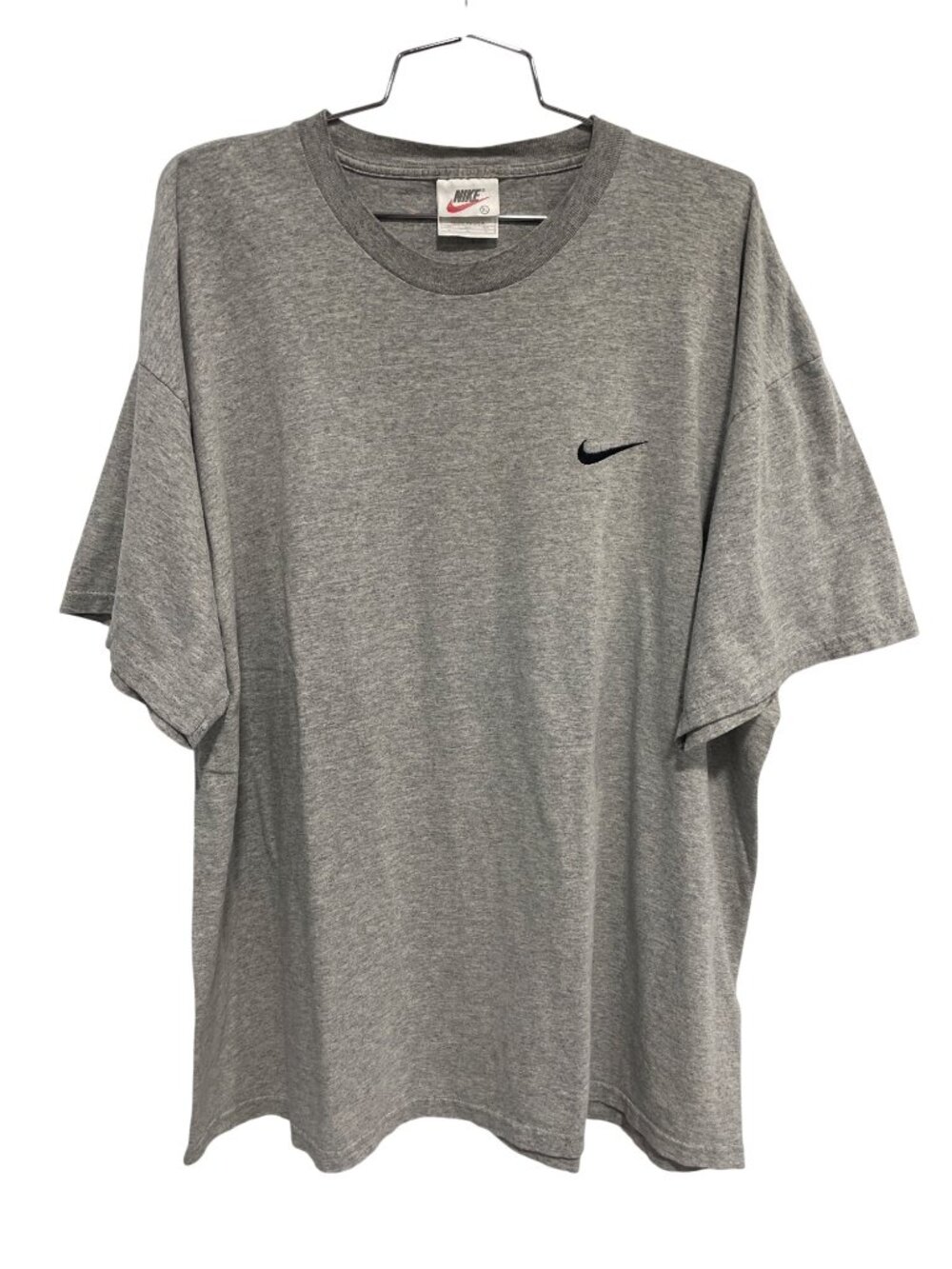 Nike Athletic T-Shirt XL Crewneck Short Sleeve Swoosh Heather Gray Athleisure